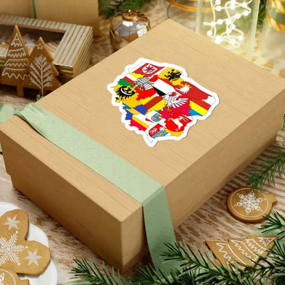 Flag-map of Poland subdivisions (Poland) STICKER Vinyl Kiss-Cut Decal - The Sticker Space