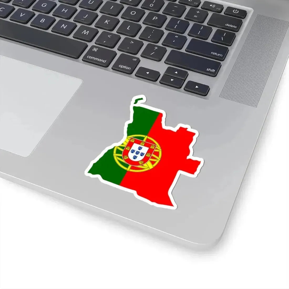 Flag map of Portuguese Angola 1910-1975 (Angola) STICKER Vinyl Kiss-Cut Decal - The Sticker Space