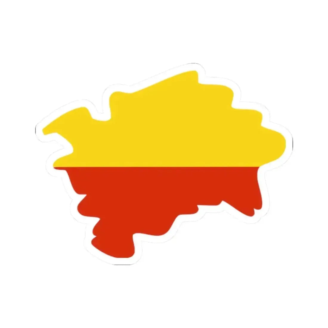 Flag-map of Prague (Czech Republic) STICKER Vinyl Kiss-Cut Decal 2 Inch White - The Sticker Space