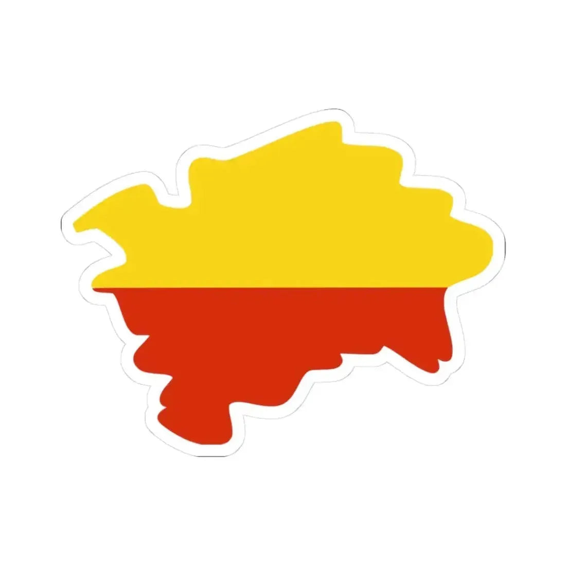 Flag-map of Prague (Czech Republic) STICKER Vinyl Kiss-Cut Decal 3 Inch White - The Sticker Space