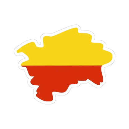 Flag-map of Prague (Czech Republic) STICKER Vinyl Kiss-Cut Decal 4 Inch White - The Sticker Space