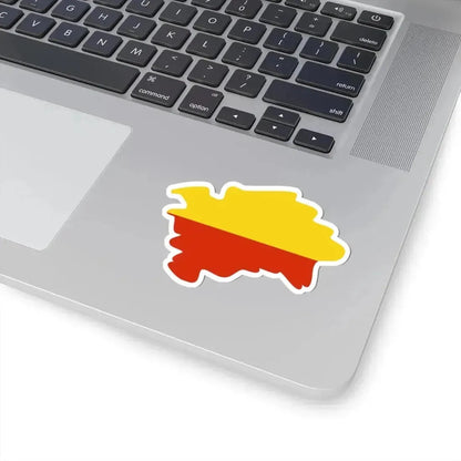 Flag-map of Prague (Czech Republic) STICKER Vinyl Kiss-Cut Decal - The Sticker Space