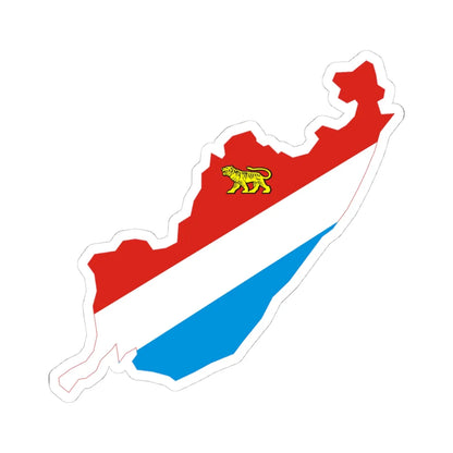 Flag-map of Primorsky Krai (Russia) STICKER Vinyl Kiss-Cut Decal 4 Inch White - The Sticker Space