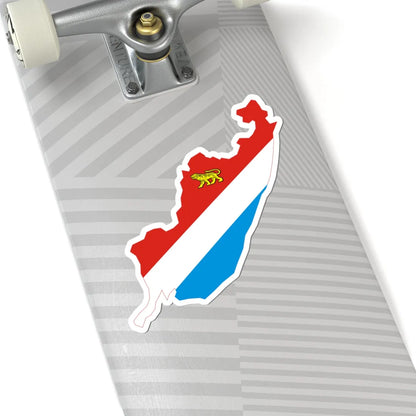Flag-map of Primorsky Krai (Russia) STICKER Vinyl Kiss-Cut Decal - The Sticker Space