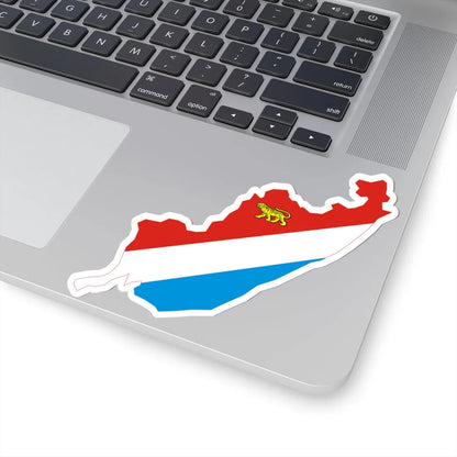 Flag-map of Primorsky Krai (Russia) STICKER Vinyl Kiss-Cut Decal - The Sticker Space