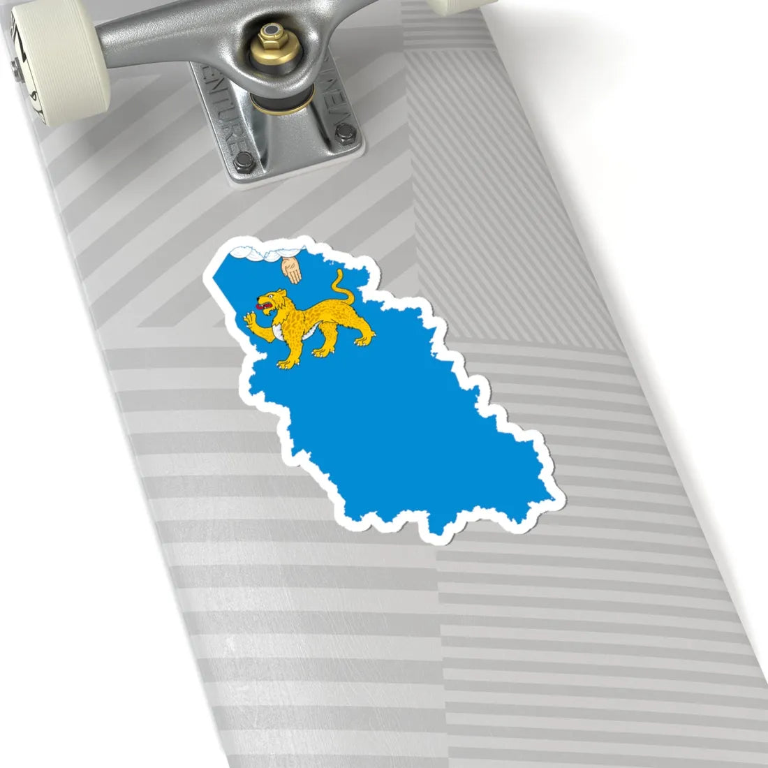 Flag-map of Pskov Oblast (Russia) STICKER Vinyl Kiss-Cut Decal - The Sticker Space