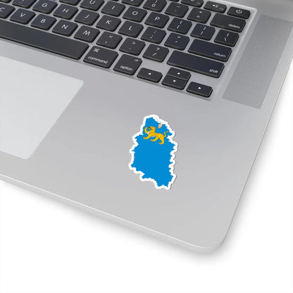 Flag-map of Pskov Oblast (Russia) STICKER Vinyl Kiss-Cut Decal - The Sticker Space