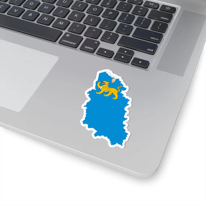Flag-map of Pskov Oblast (Russia) STICKER Vinyl Kiss-Cut Decal - The Sticker Space