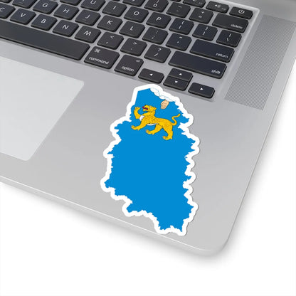 Flag-map of Pskov Oblast (Russia) STICKER Vinyl Kiss-Cut Decal - The Sticker Space