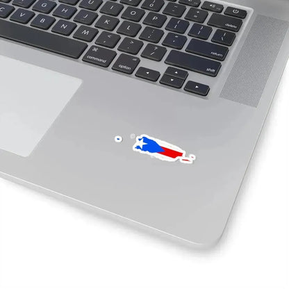 Flag-map of Puerto Rico (United States) STICKER Vinyl Kiss-Cut Decal - The Sticker Space
