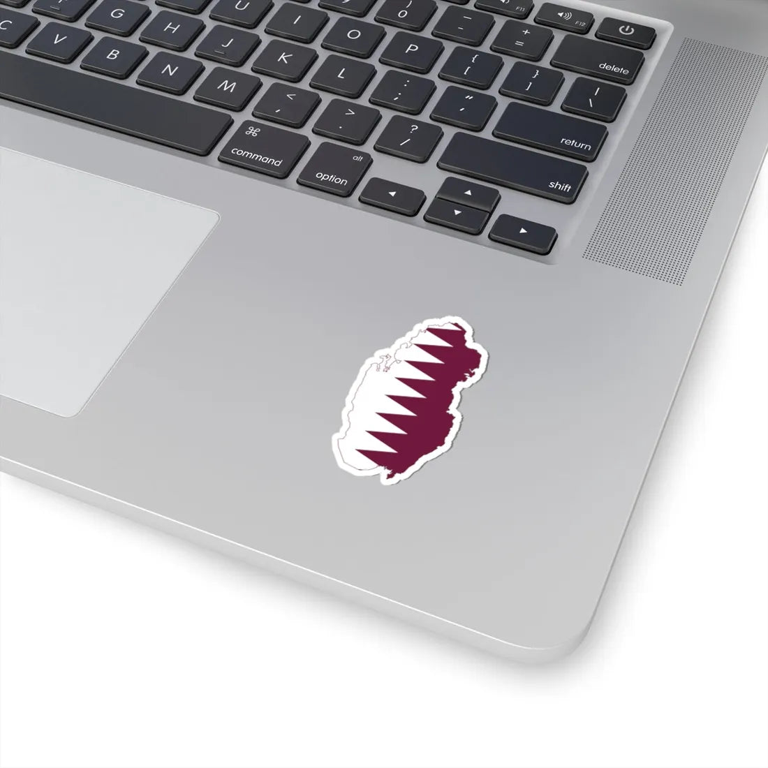 Flag-map of Qatar (Qatar) STICKER Vinyl Kiss-Cut Decal - The Sticker Space