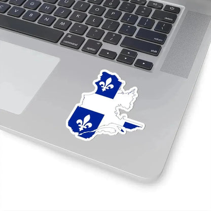 Flag-map of Quebec (Canada) STICKER Vinyl Kiss-Cut Decal - The Sticker Space