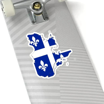 Flag-map of Quebec - original (Canada) STICKER Vinyl Kiss-Cut Decal - The Sticker Space
