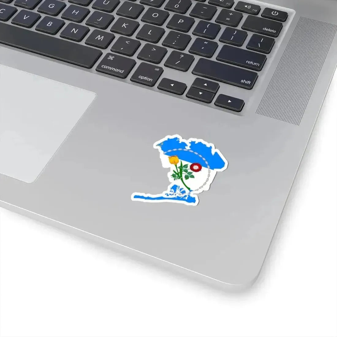 Flag-map of Queens County New York (United States) STICKER Vinyl Kiss-Cut Decal - The Sticker Space