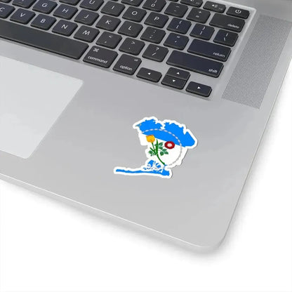 Flag-map of Queens County New York (United States) STICKER Vinyl Kiss-Cut Decal - The Sticker Space