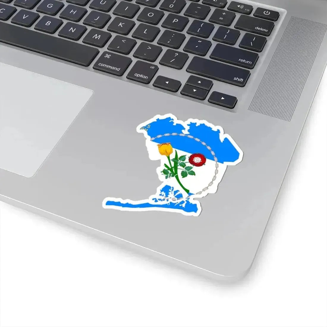 Flag-map of Queens County New York (United States) STICKER Vinyl Kiss-Cut Decal - The Sticker Space