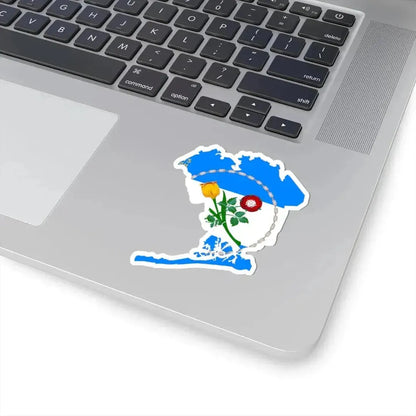 Flag-map of Queens County New York (United States) STICKER Vinyl Kiss-Cut Decal - The Sticker Space