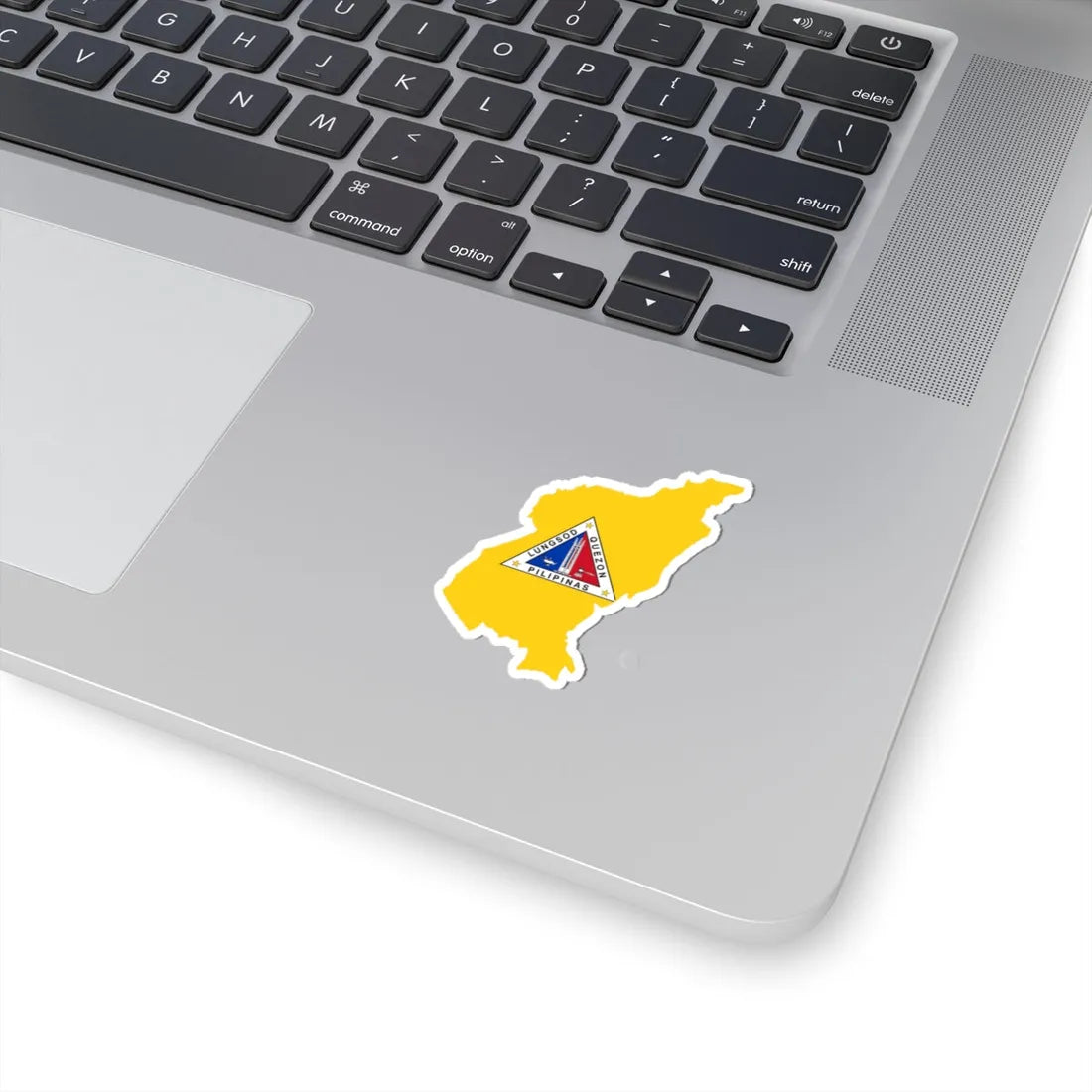 Flag map of Quezon City (Philippines) STICKER Vinyl Kiss-Cut Decal - The Sticker Space
