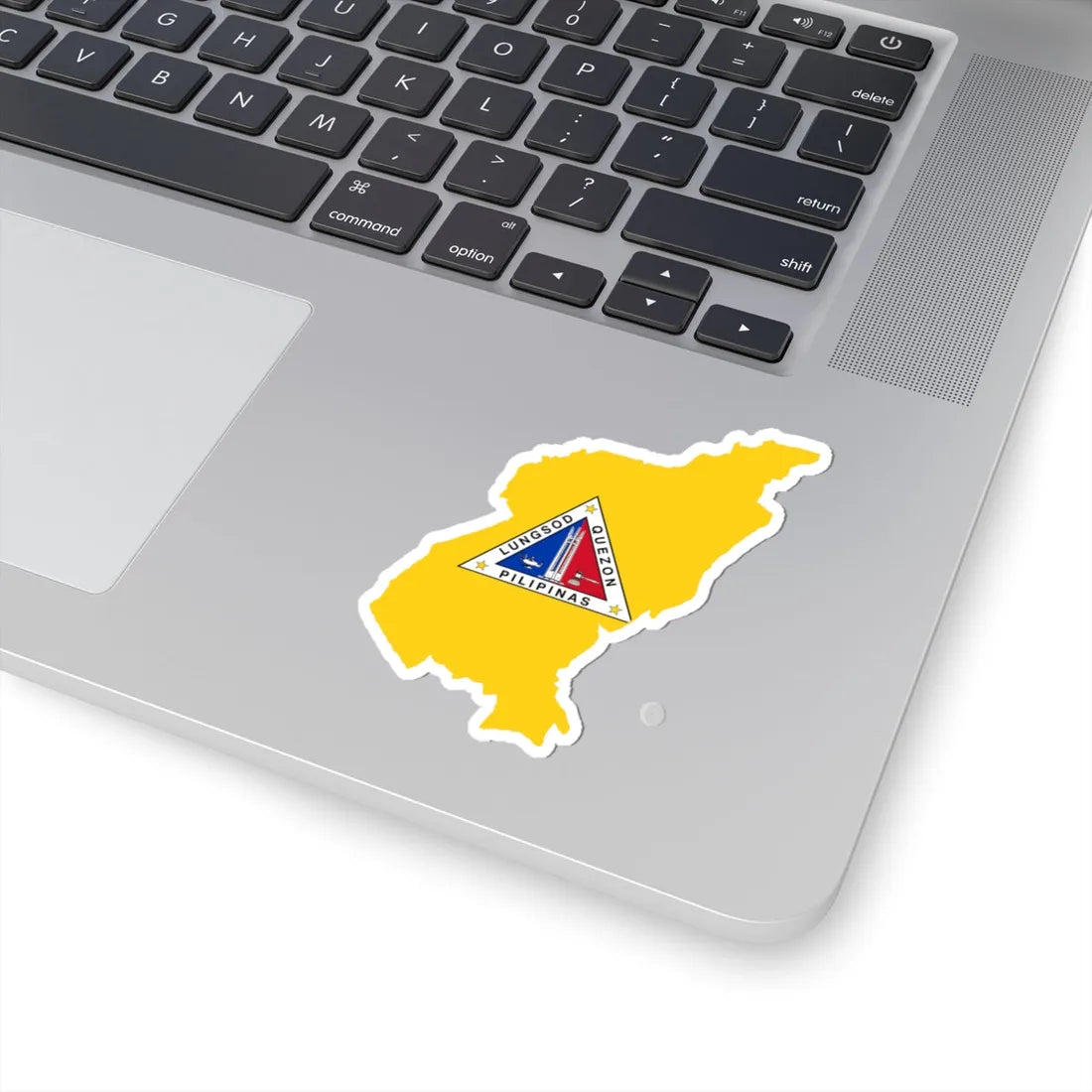Flag map of Quezon City (Philippines) STICKER Vinyl Kiss-Cut Decal - The Sticker Space