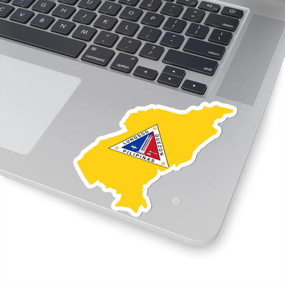 Flag map of Quezon City (Philippines) STICKER Vinyl Kiss-Cut Decal - The Sticker Space