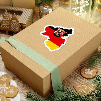 Flag map of Rhineland-Palatinate (Germany) STICKER Vinyl Kiss-Cut Decal - The Sticker Space