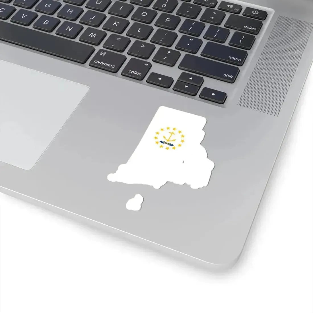 Flag-map of Rhode Island (United States) STICKER Vinyl Kiss-Cut Decal - The Sticker Space