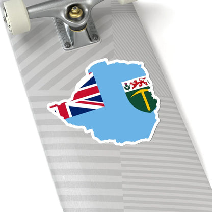 Flag map of Rhodesia 1964-1968 STICKER Vinyl Kiss-Cut Decal - The Sticker Space
