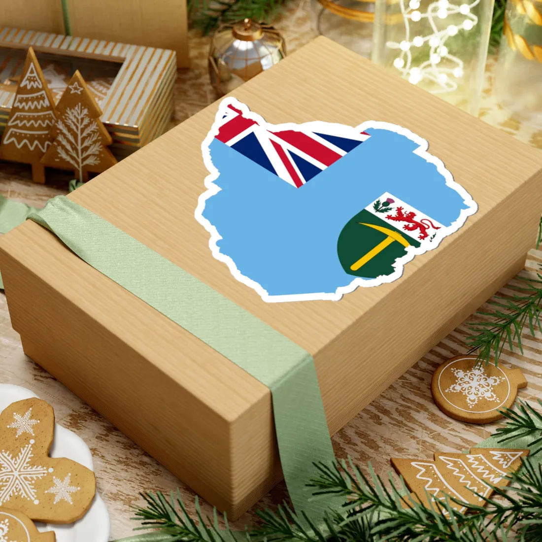 Flag map of Rhodesia 1964-1968 STICKER Vinyl Kiss-Cut Decal - The Sticker Space