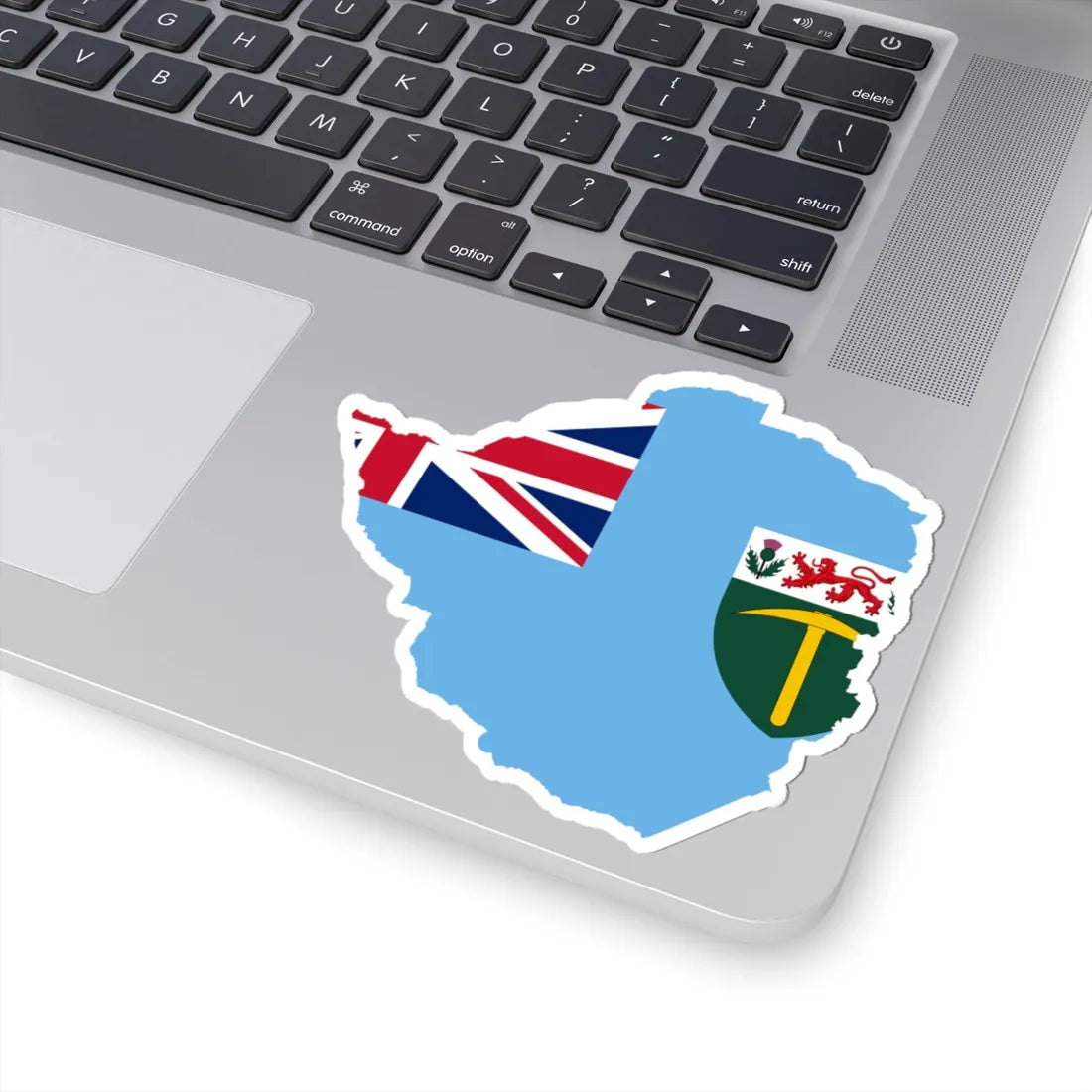 Flag map of Rhodesia 1964-1968 STICKER Vinyl Kiss-Cut Decal - The Sticker Space