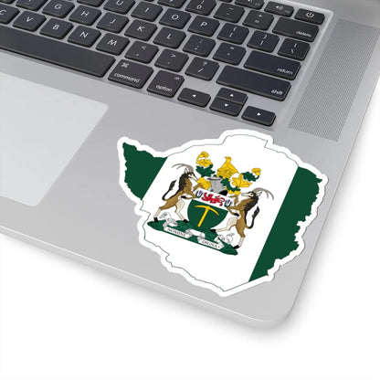 Flag map of Rhodesia 1968-1979 STICKER Vinyl Kiss-Cut Decal - The Sticker Space