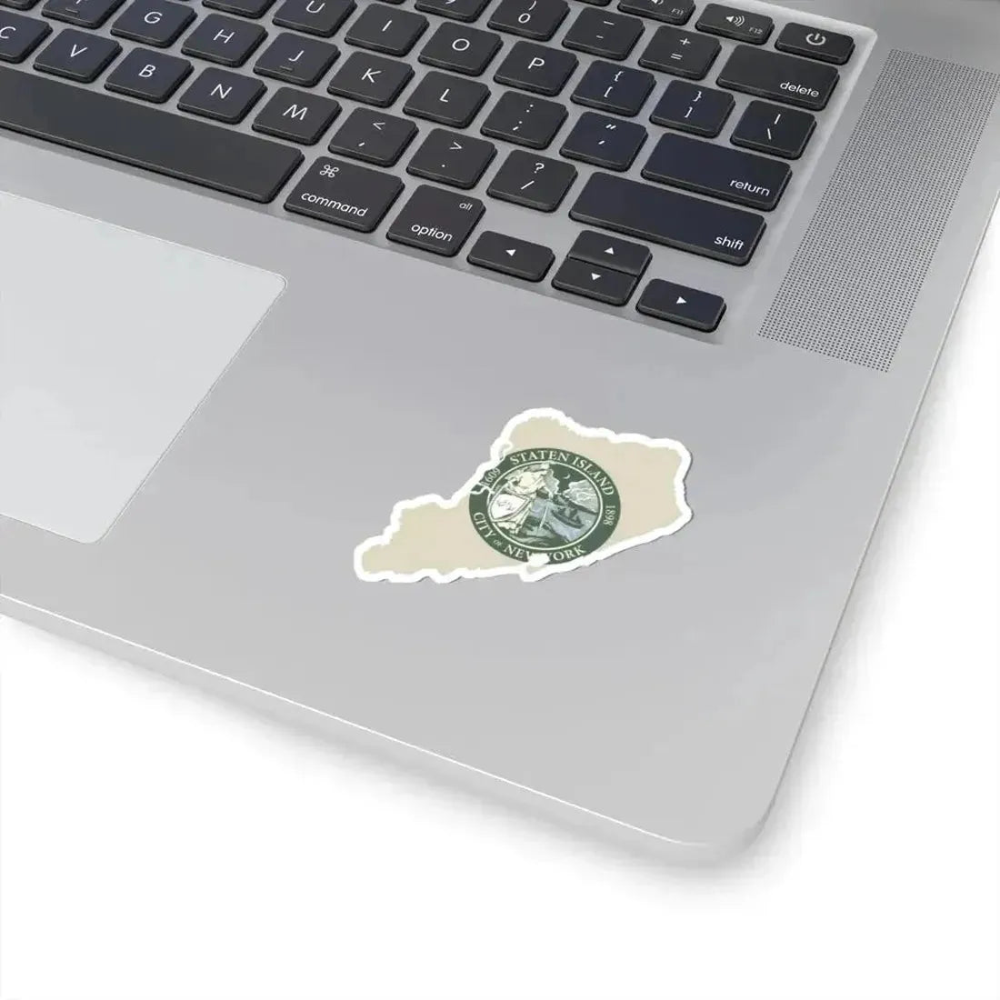 Flag-map of Richmond County New York (United States) STICKER Vinyl Kiss-Cut Decal - The Sticker Space