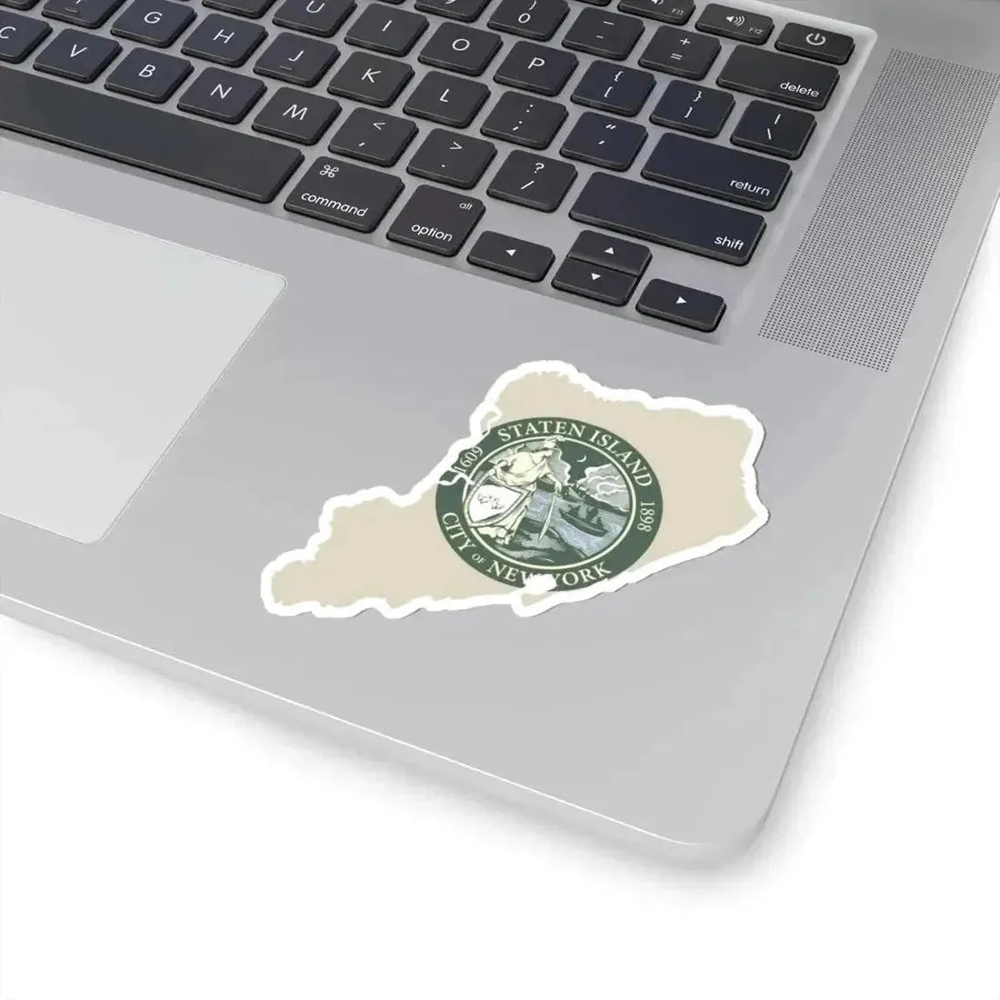 Flag-map of Richmond County New York (United States) STICKER Vinyl Kiss-Cut Decal - The Sticker Space