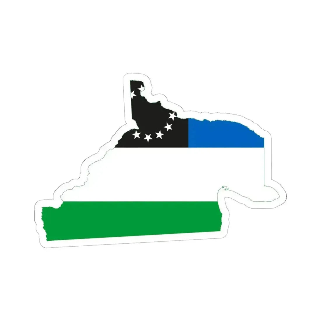 Flag-map of Rio Negro Province (Argentina) STICKER Vinyl Kiss-Cut Decal 6 Inch White - The Sticker Space