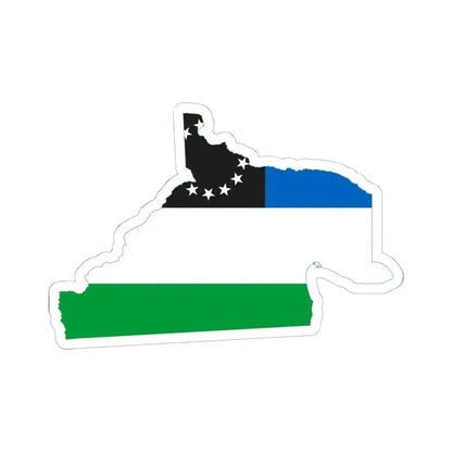 Flag-map of Rio Negro Province (Argentina) STICKER Vinyl Kiss-Cut Decal 6 Inch White - The Sticker Space