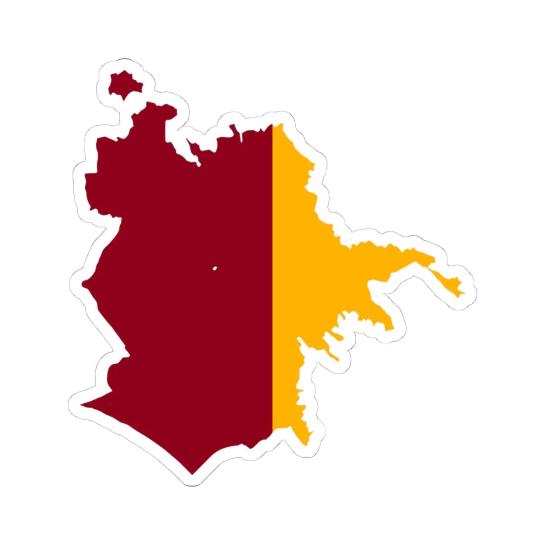 Flag-map of Rome (Italy) STICKER Vinyl Kiss-Cut Decal 4 Inch White - The Sticker Space