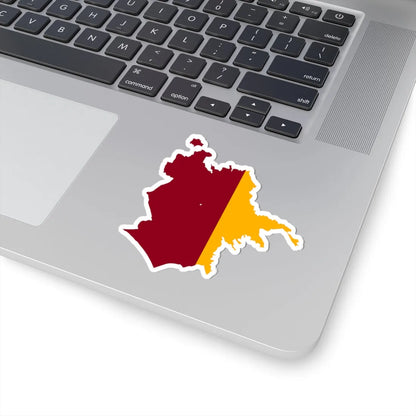 Flag-map of Rome (Italy) STICKER Vinyl Kiss-Cut Decal - The Sticker Space