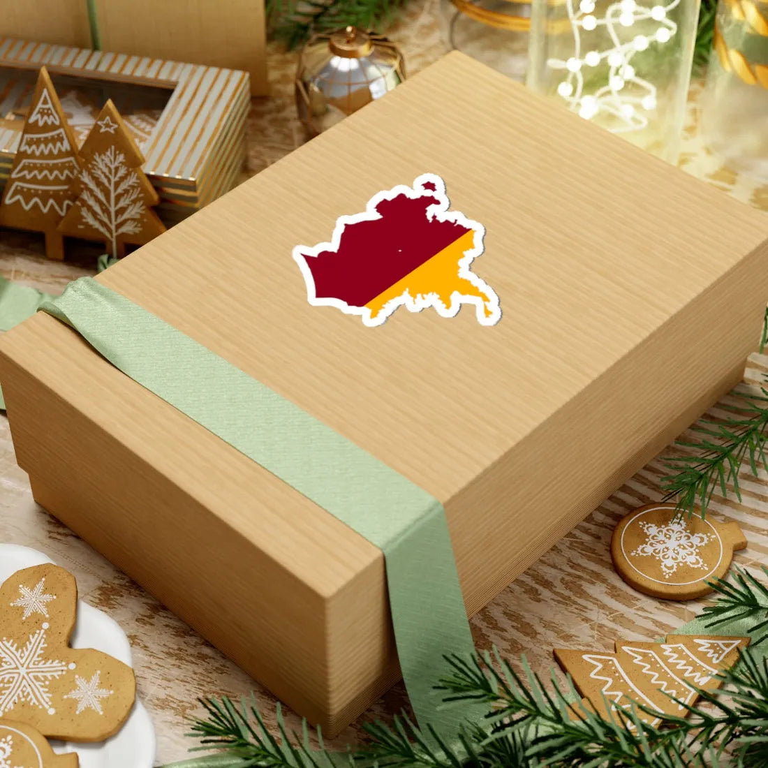 Flag-map of Rome (Italy) STICKER Vinyl Kiss-Cut Decal - The Sticker Space