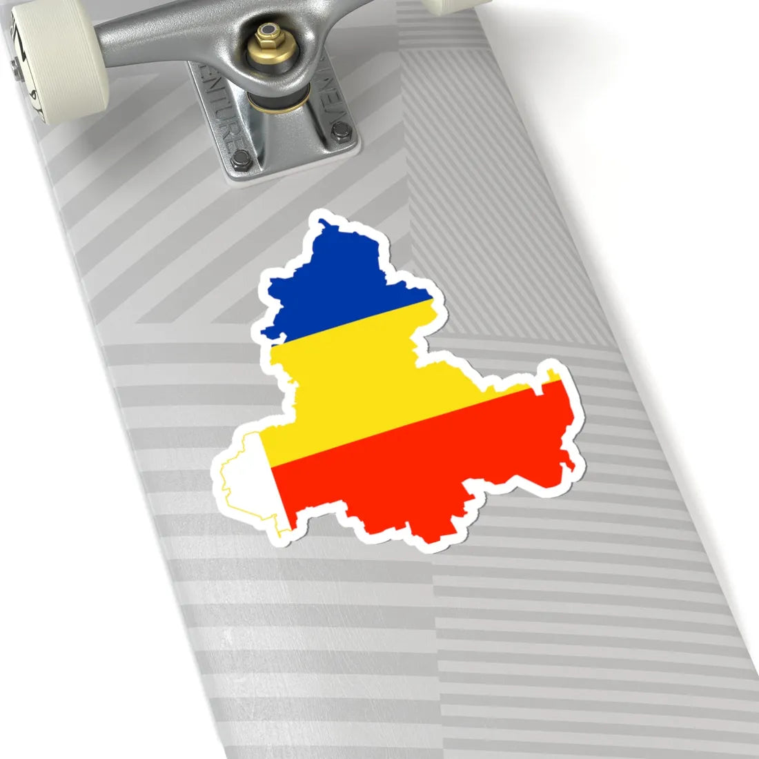 Flag-map of Rostov Oblast (Russia) STICKER Vinyl Kiss-Cut Decal - The Sticker Space
