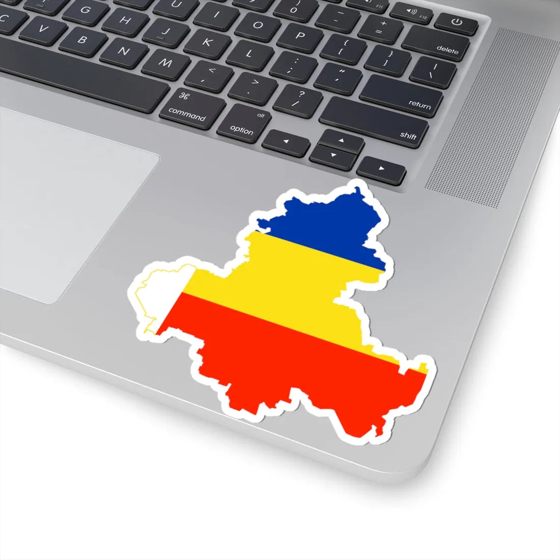 Flag-map of Rostov Oblast (Russia) STICKER Vinyl Kiss-Cut Decal - The Sticker Space