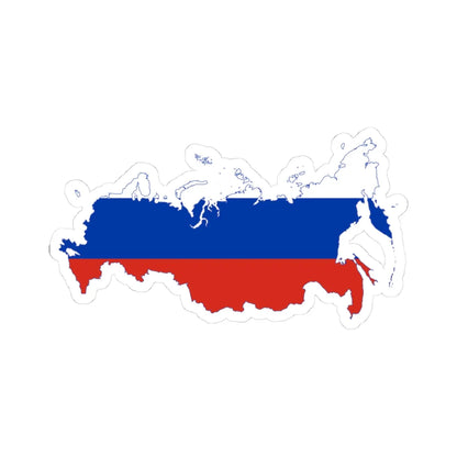 Flag map of Russia claims (Russia) STICKER Vinyl Kiss-Cut Decal 3 Inch White - The Sticker Space