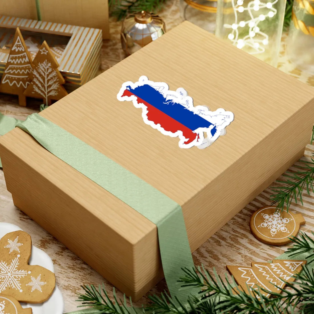 Flag map of Russia claims (Russia) STICKER Vinyl Kiss-Cut Decal - The Sticker Space