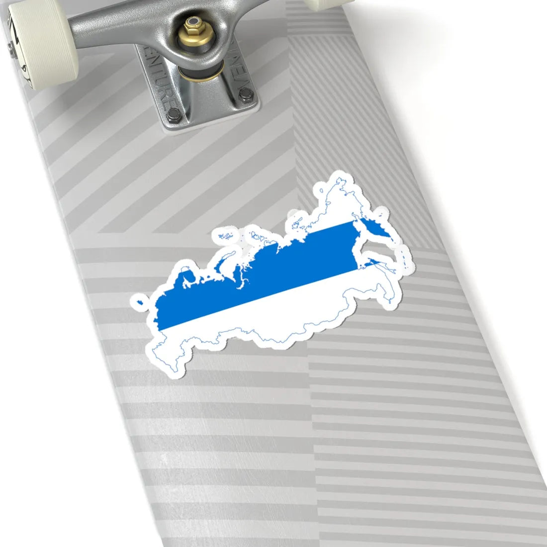 Flag-map of Russia democratic (Russia) STICKER Vinyl Kiss-Cut Decal - The Sticker Space