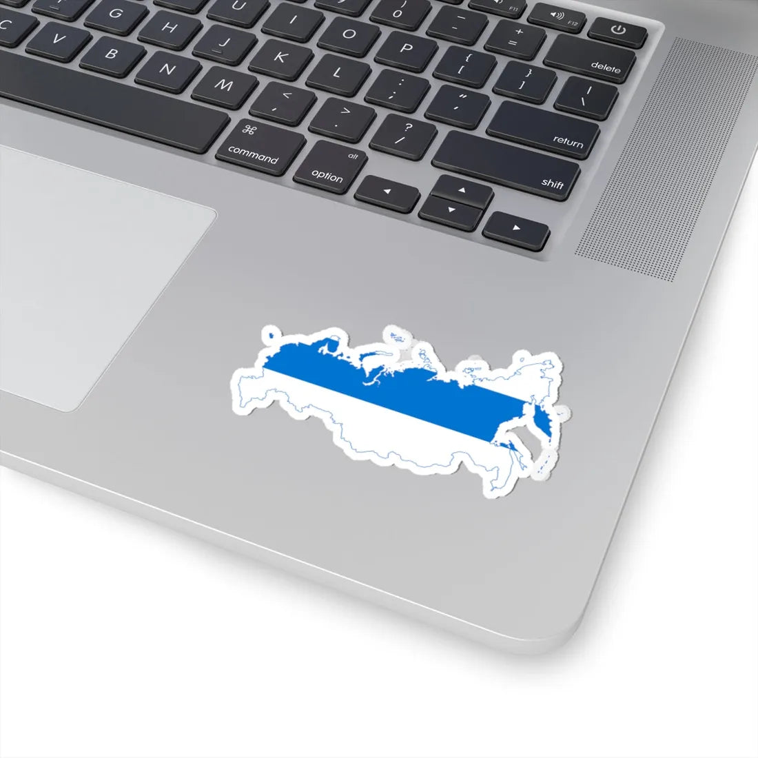Flag-map of Russia democratic (Russia) STICKER Vinyl Kiss-Cut Decal - The Sticker Space