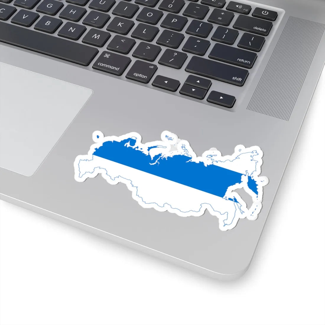 Flag-map of Russia democratic (Russia) STICKER Vinyl Kiss-Cut Decal - The Sticker Space