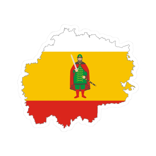 Flag map of Ryazan Oblast (Russia) STICKER Vinyl Kiss-Cut Decal 2 Inch White - The Sticker Space