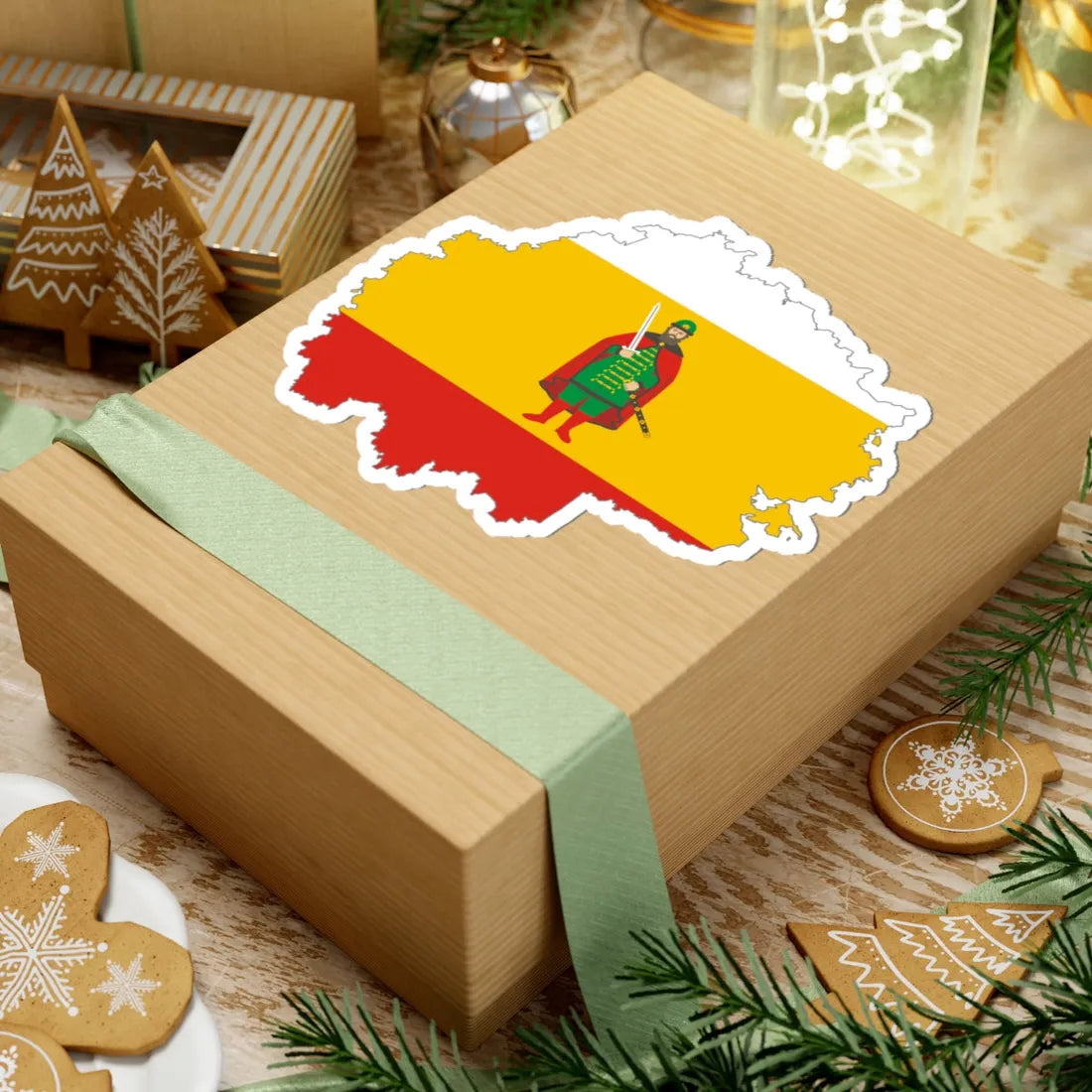 Flag map of Ryazan Oblast (Russia) STICKER Vinyl Kiss-Cut Decal - The Sticker Space