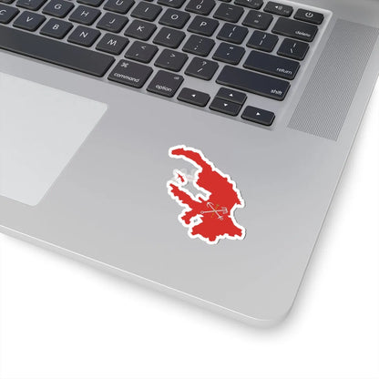 Flag-map of Saint Petersburg (Russia) STICKER Vinyl Kiss-Cut Decal - The Sticker Space