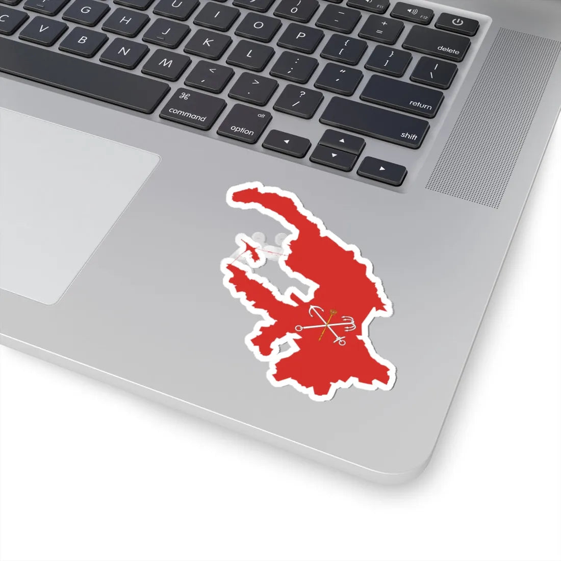 Flag-map of Saint Petersburg (Russia) STICKER Vinyl Kiss-Cut Decal - The Sticker Space