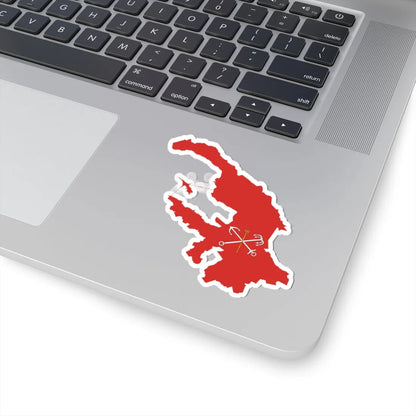 Flag-map of Saint Petersburg (Russia) STICKER Vinyl Kiss-Cut Decal - The Sticker Space