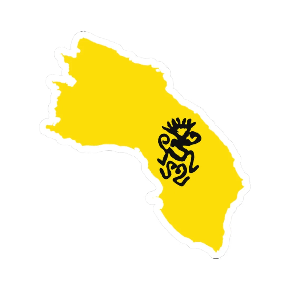 Flag map of Salento Variant (Italy) STICKER Vinyl Kiss-Cut Decal 2 Inch White - The Sticker Space